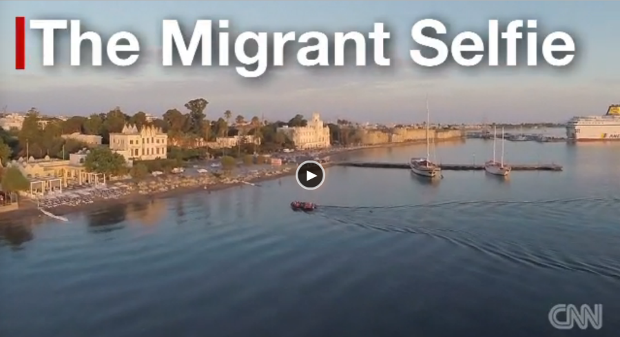 Migrant Selfie refugees and displaced people